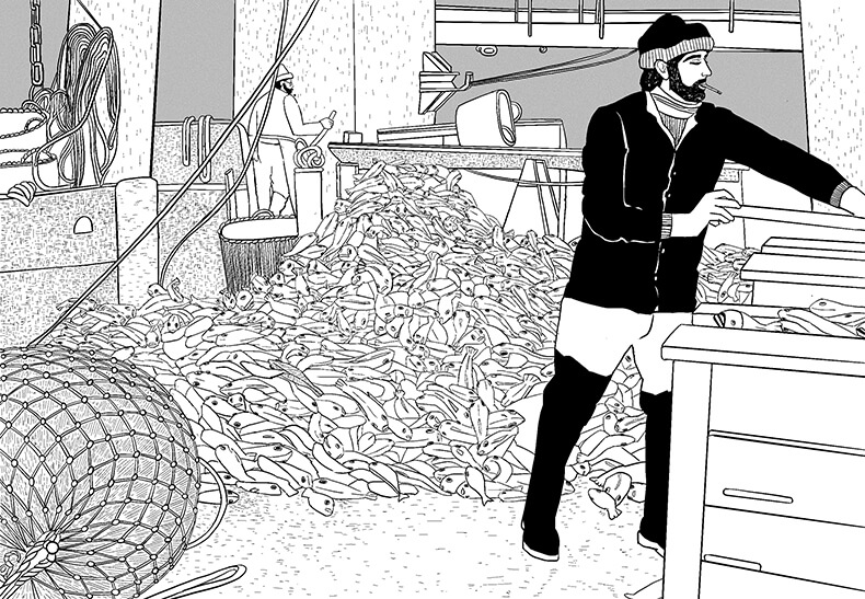 Hamburg liest die Elbe 2025 Illustration von Eloise Ponnau